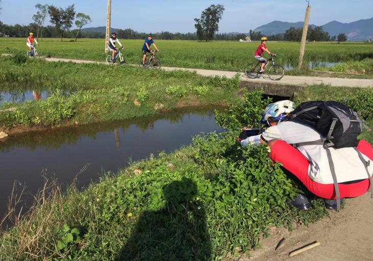 Countryside cycling route between Hoi An and Hue